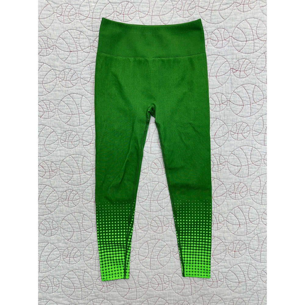 Fabletics Leggings Palm Green High-Waisted Seamless Dot / Women's Medium